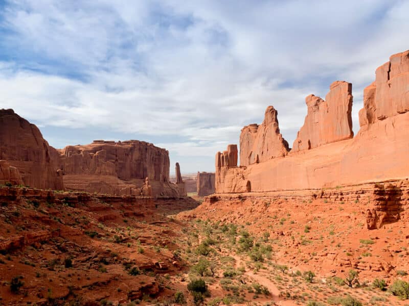 Park Avenue valley in Arches National Park Utah