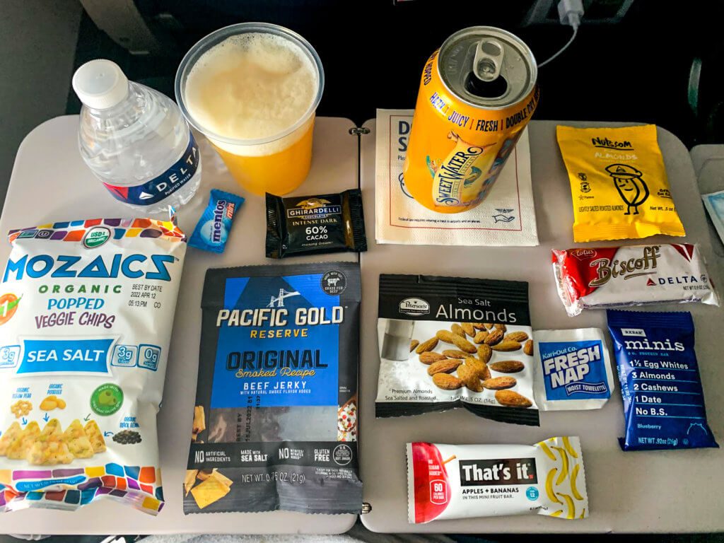 snacks on a plane to help you recover from jet lag
