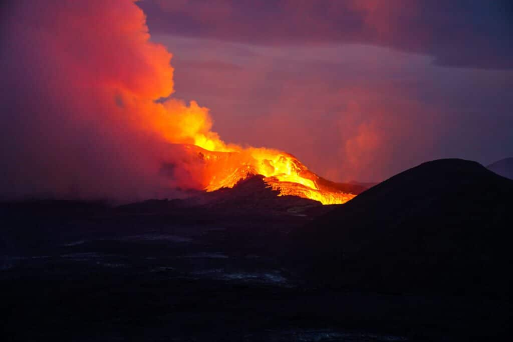 eruption of Fagradalsfjall volcano